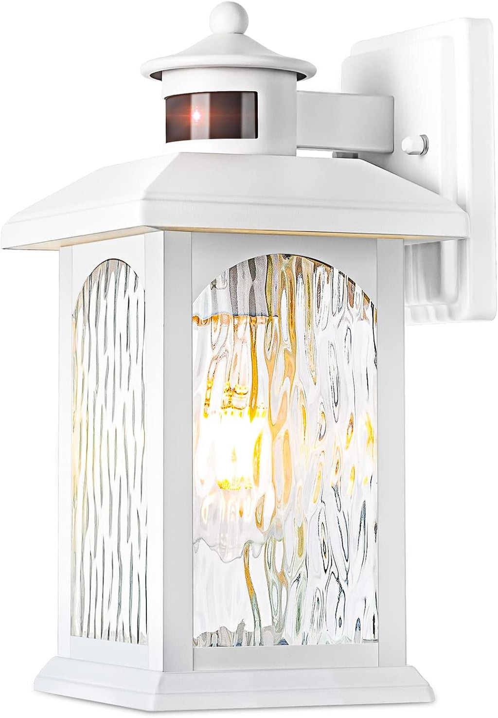 Sensor White Outdoor Lantern