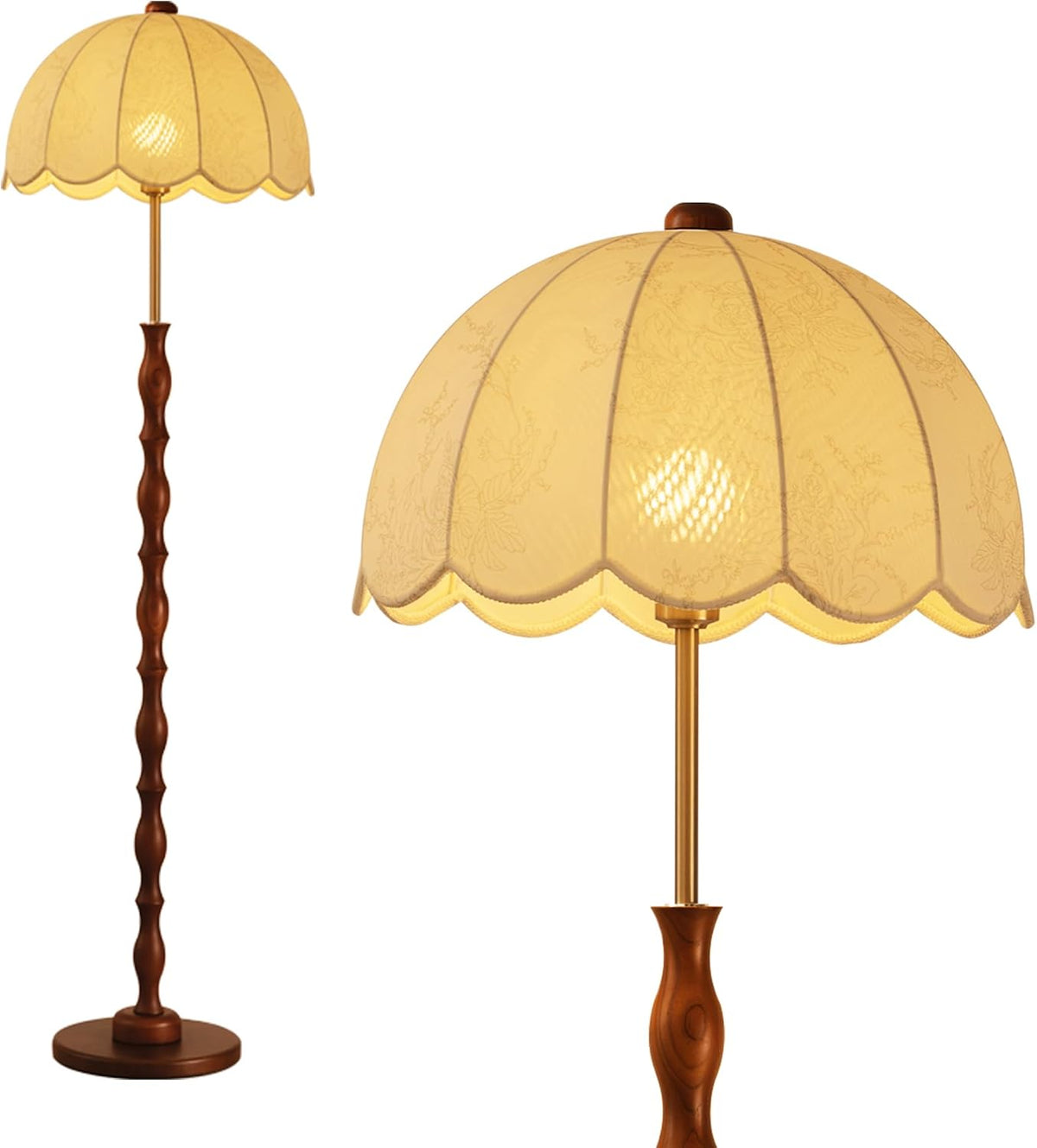 Ash Wood Mid Century Floor Lamp