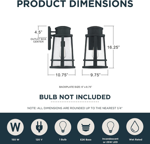 Black Coastal Outdoor Lantern