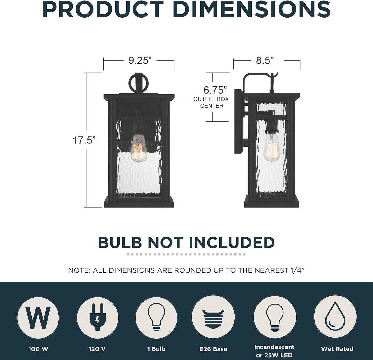 Black Coastal Wall Lantern