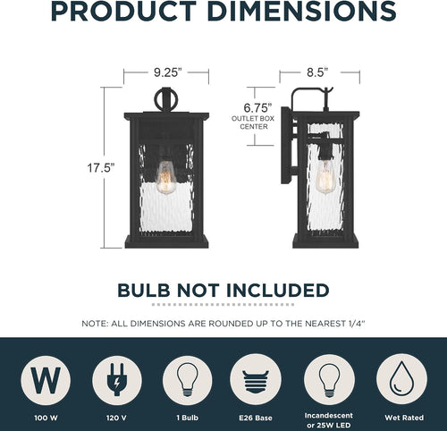 Black Coastal Wall Lantern