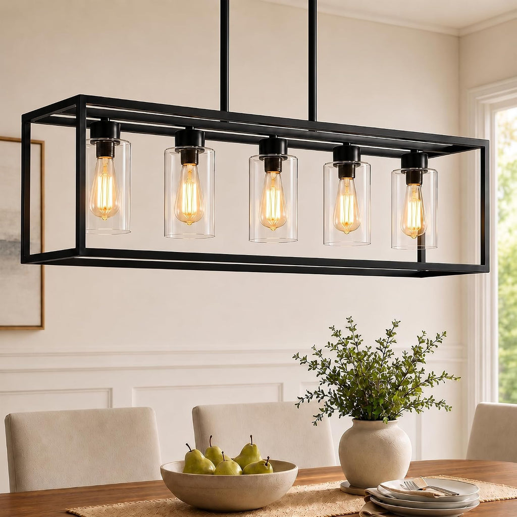 Five Light Linear Pendant Lamp