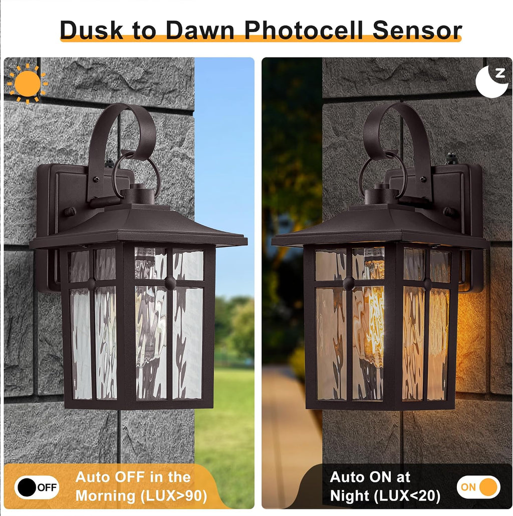 Bronze Dusk Dawn Wall Lights
